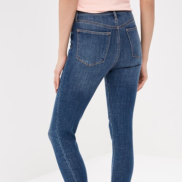 High Rise Button Fly Skinny Jeans - Picture 3 of 6